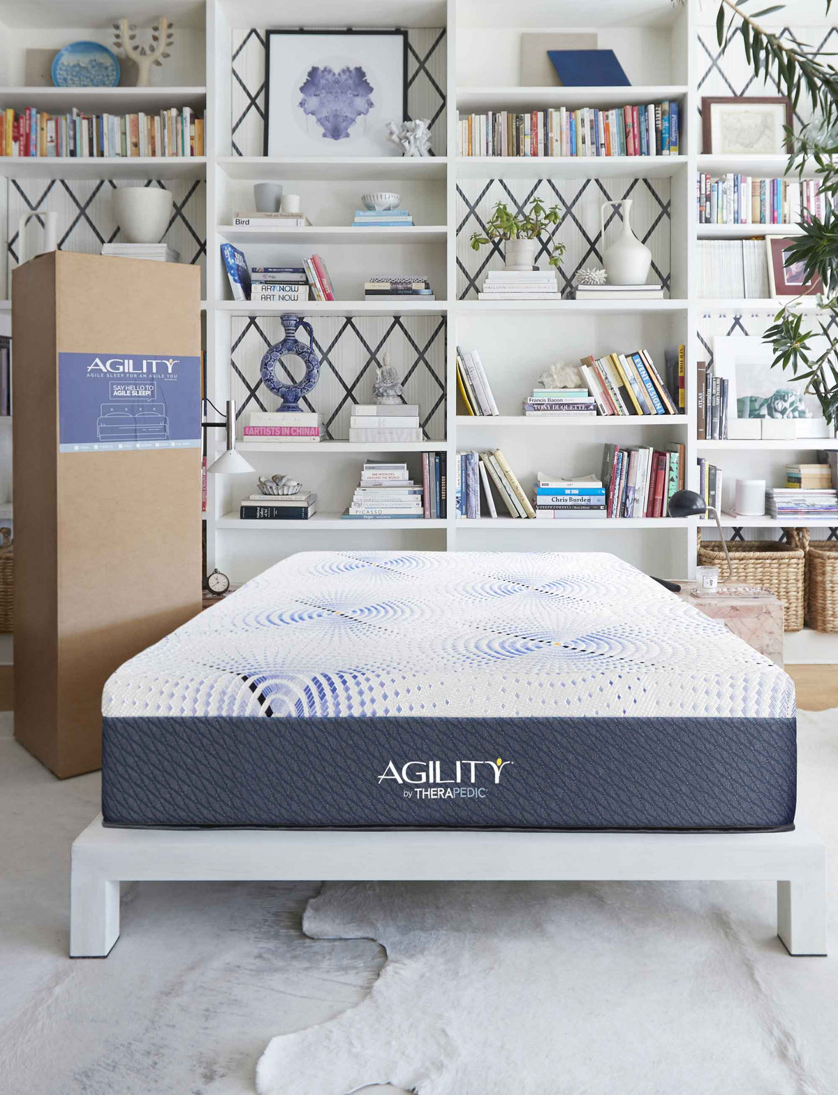 agility mattress and box in a room setting