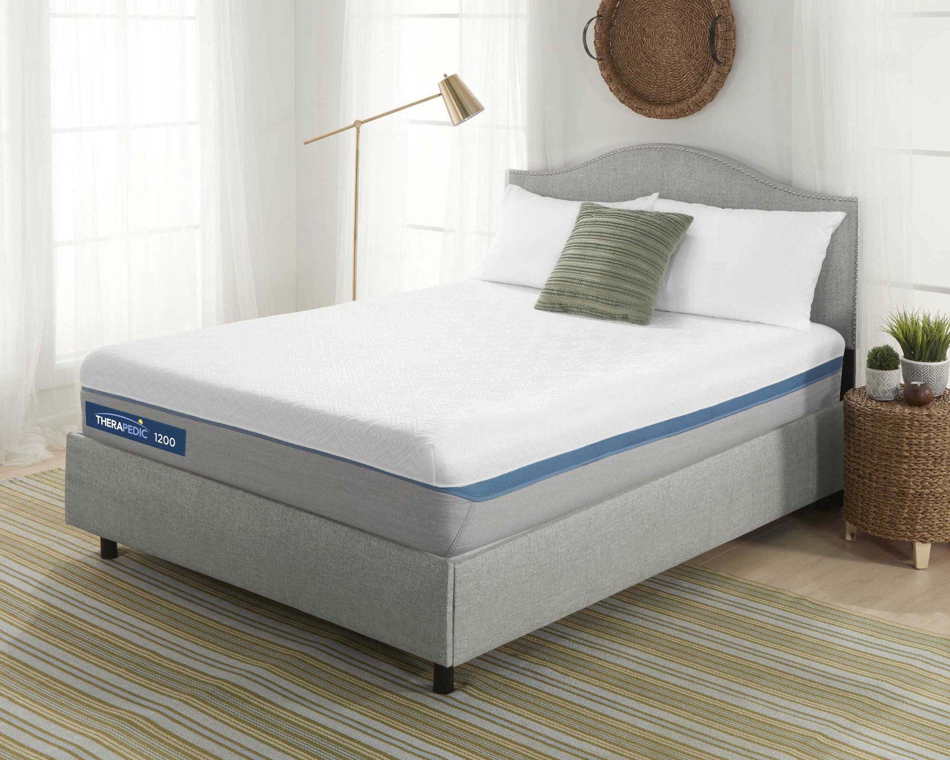 Therapedic 1200 Memory Foam Mattress in a room setting