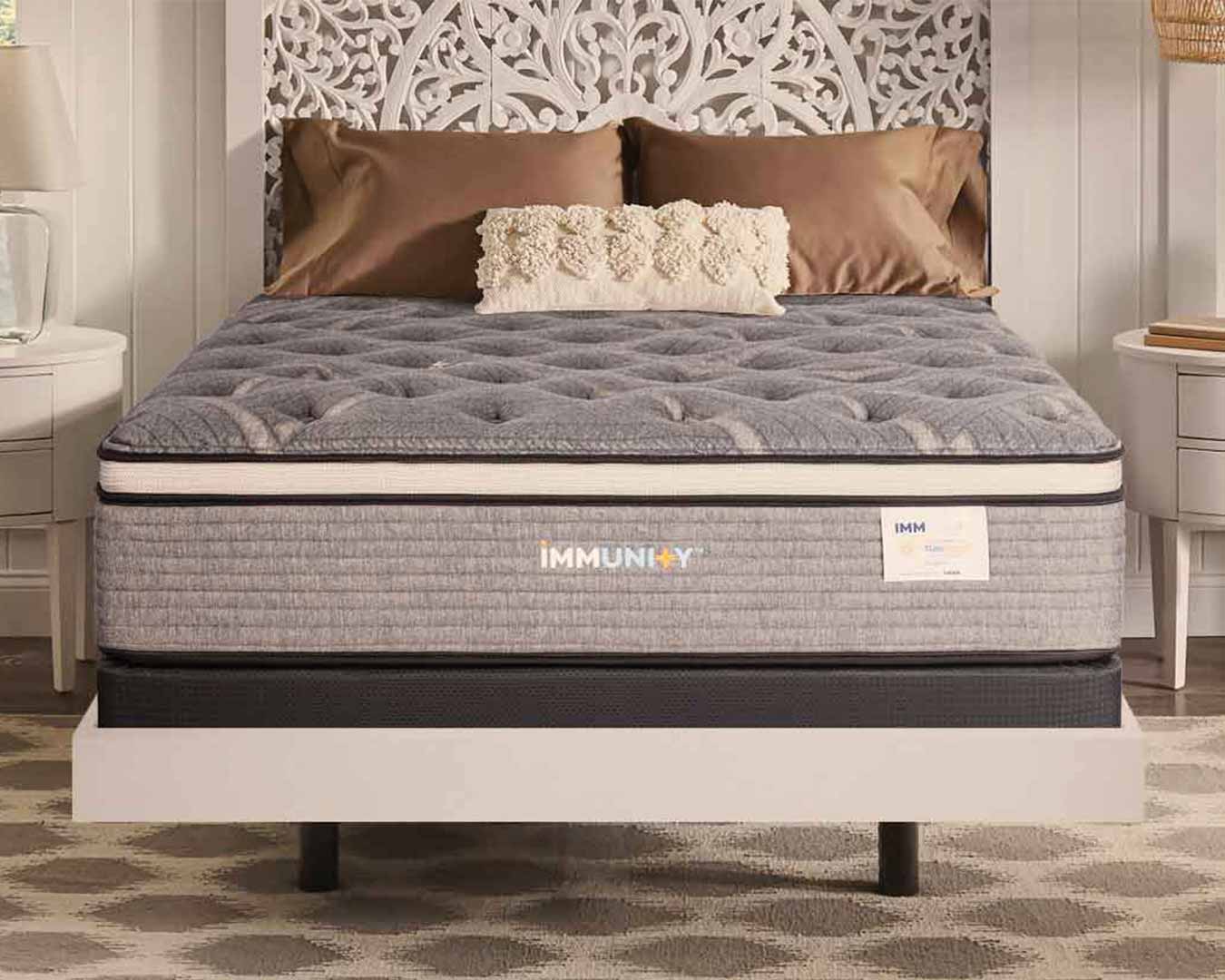 Immunity Auburn copper mattress in a room setting.