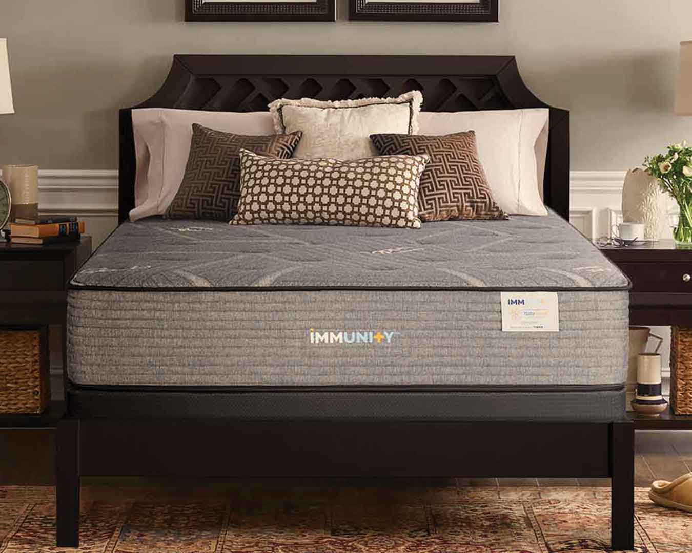 Immunity Cinnamon copper mattress in a room setting.