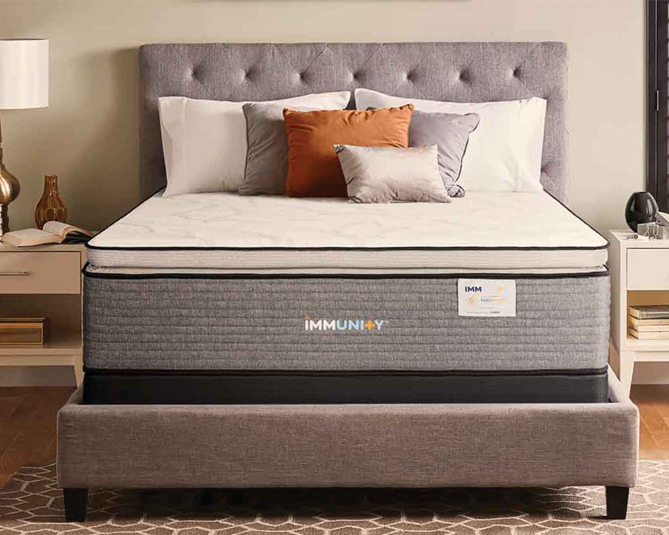 Immunity Sienna copper mattress in a room setting.