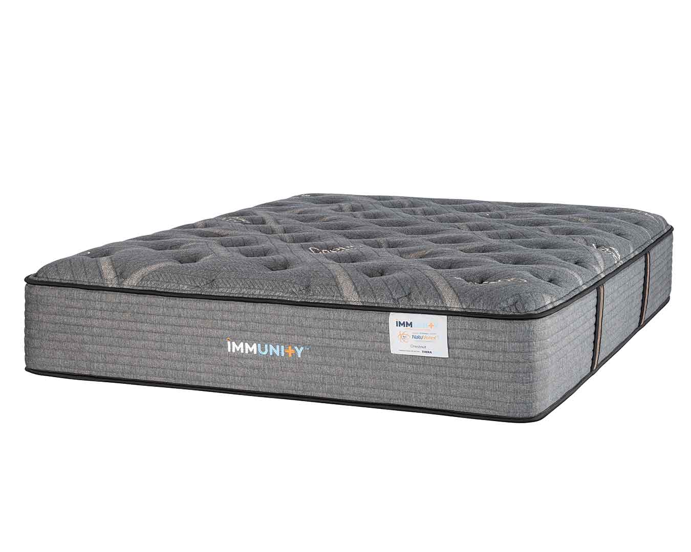 Immunity Chestnut copper mattress at an angle with a white background.