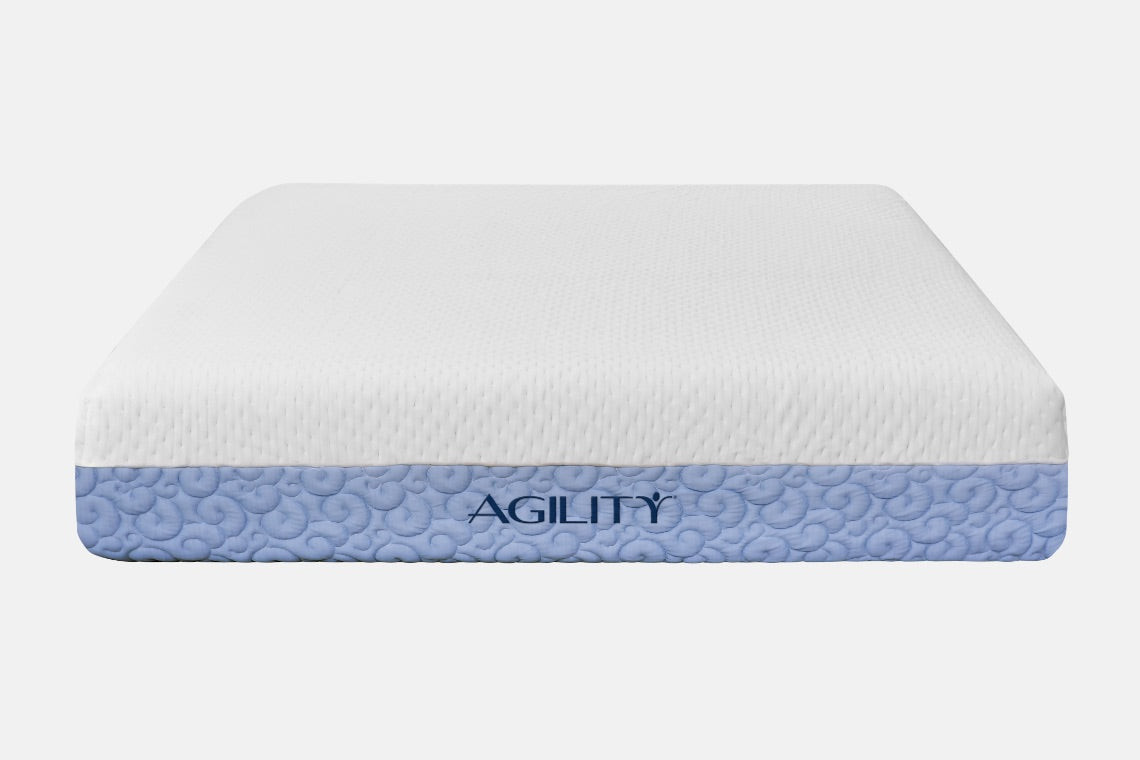 Agility Hybrid mattress head on product image on white background.
