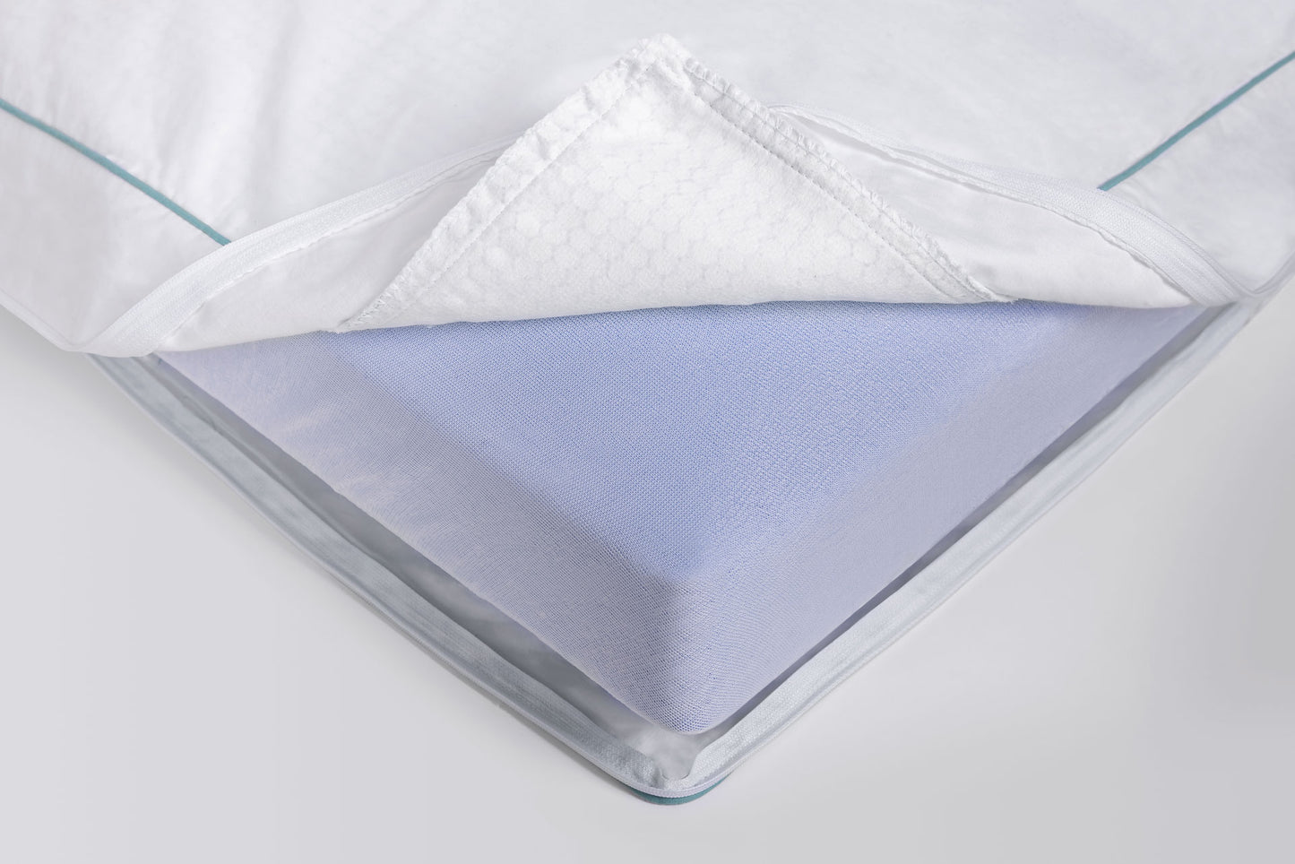 Detail photo of the side sleeper memory foam pillow showing the actual foam